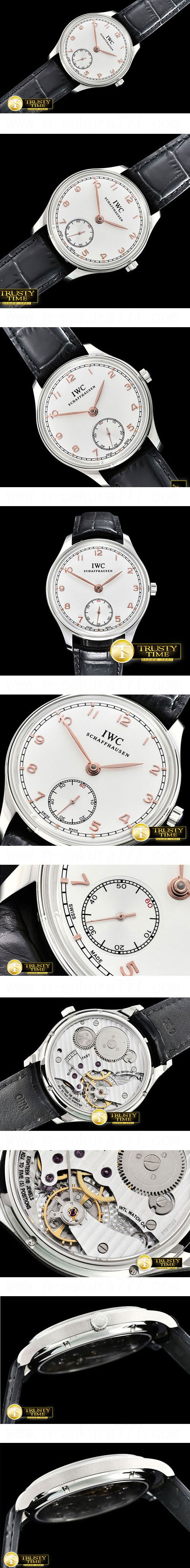 メンズ腕時計 IWC ポルトギーゼ・ハンドワインド Ref. IW5454 スーパーコピー時計  Automatic  ホワイト  スモールセコンド